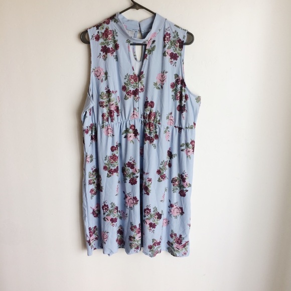 Amelia James Dresses & Skirts - Amelia James Blue Floral Print Dress NWTS Size 3X